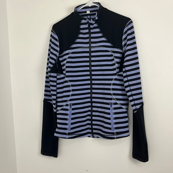 Lululemon Forme Jacket Sea Stripe Polar Haze Black - Picture 2 of 7
